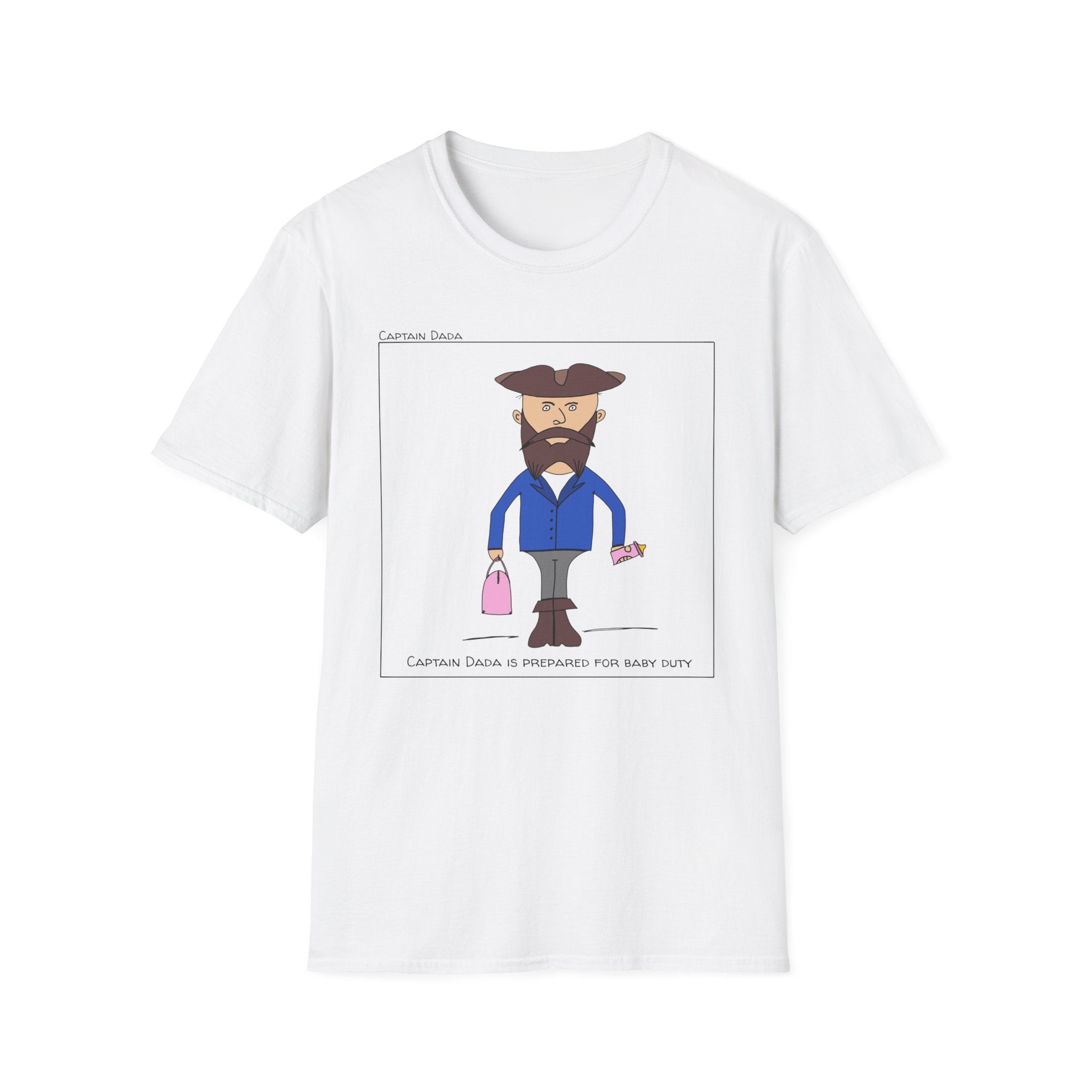 'Captain Dada' - Pirate Dad Comic T-Shirt